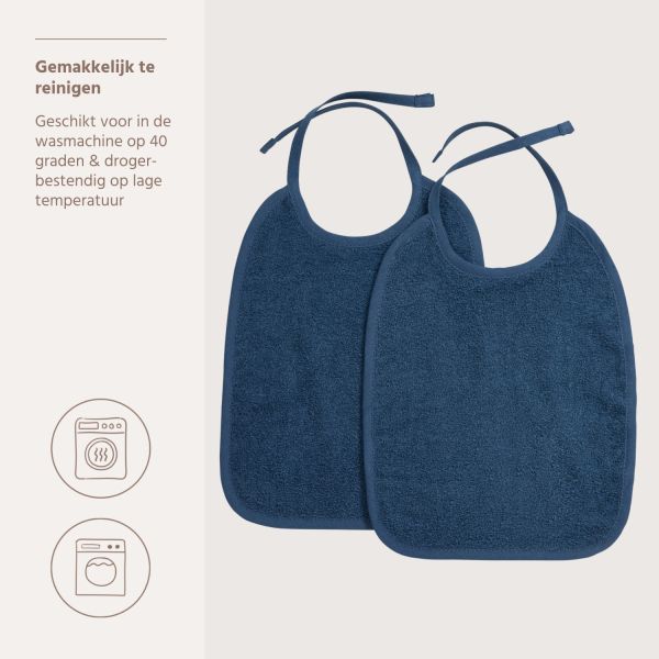 Meyco Slab met Striksluiting Badstof - Indigo - 2-Pack Meyco Slab met Striksluiting Badstof - Indigo - 2-Pack
