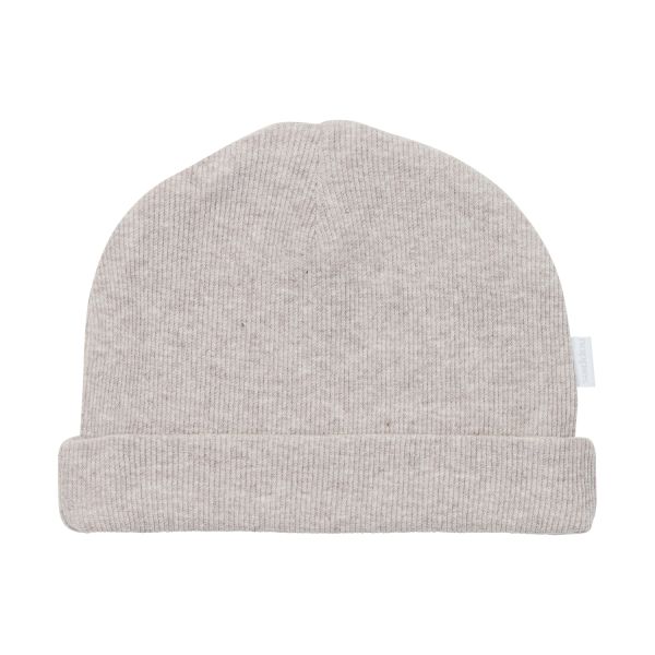 Noppies Muts Rib Nevel Taupe Melange  0-3 mnd