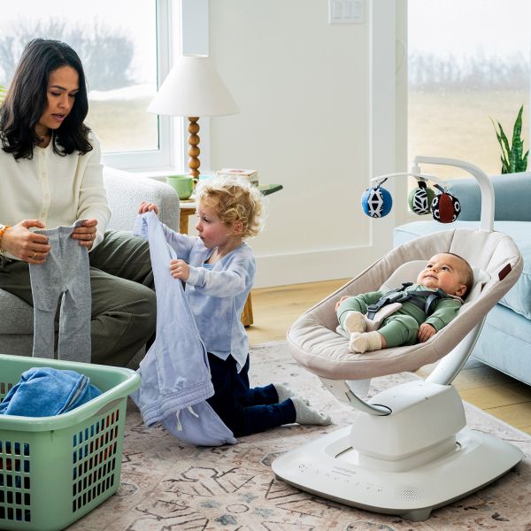UPPAbaby Mamaroo Smart Babyswing - Charlie - Sand Mélange