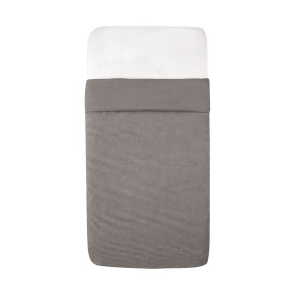 Witlof For Kids Velvet Rib Ledikantdeken - 60 x 120 cm - Warm Grey Witlof For Kids Velvet Rib Ledikantdeken - 60 x 120 cm - Warm Grey