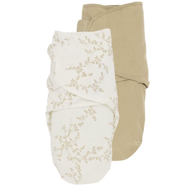 SwaddleMeyco Sand 2-Pack Branches Sand/Uni 4-6 Maanden SwaddleMeyco Sand 2-Pack Branches Sand/Uni 4-6 Maanden