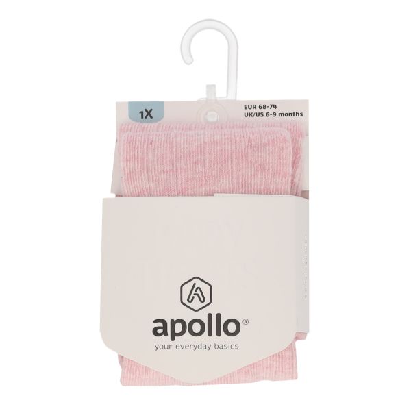 Apollo Maillot Rib Pink Melange maat 68/74 Apollo Maillot Rib Pink Melange maat 68/74