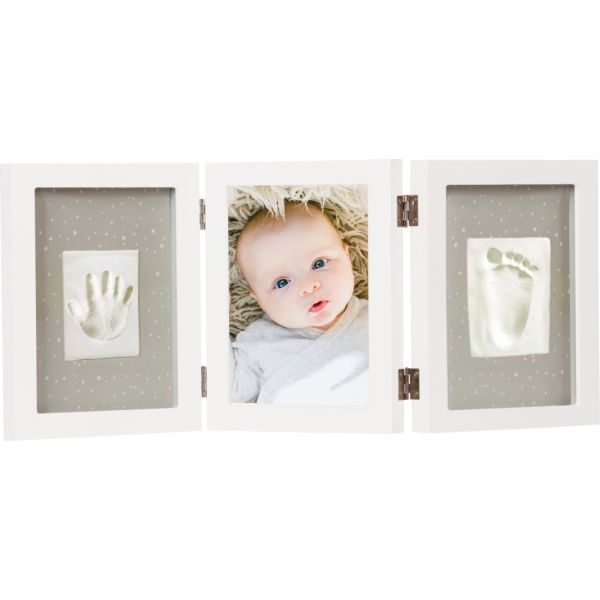 Happy Hands Baby Print Triple Frame Kit White Happy Hands Baby Print Triple Frame Kit White