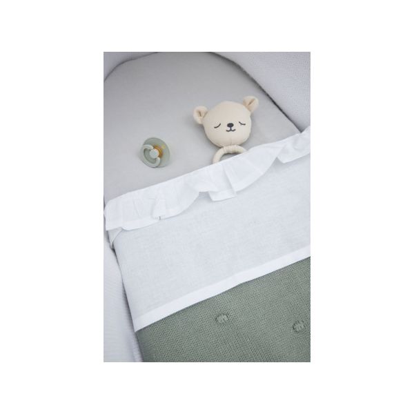 Meyco Wieglaken Ruffle White 75 x 100 cm