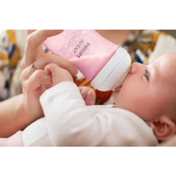 Philips Avent Fles Natural Response Roze 260ml Philips Avent Fles Natural Response Roze 260ml