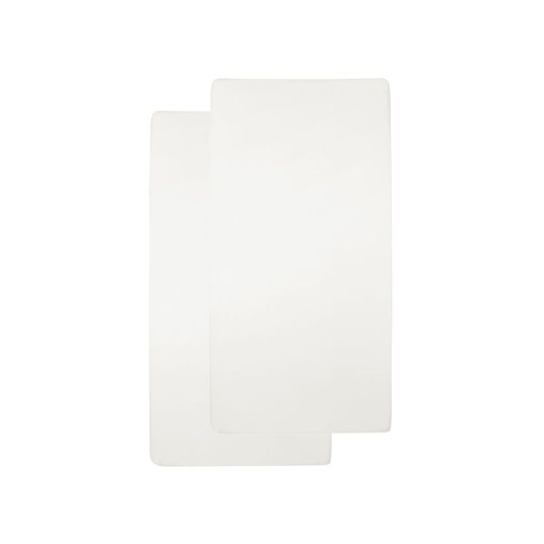 Meyco Juniorhoeslaken Jersey Offwhite 70 x 140/150 cm (2-Pack) Meyco Juniorhoeslaken Jersey Offwhite 70 x 140/150 cm (2-Pack)