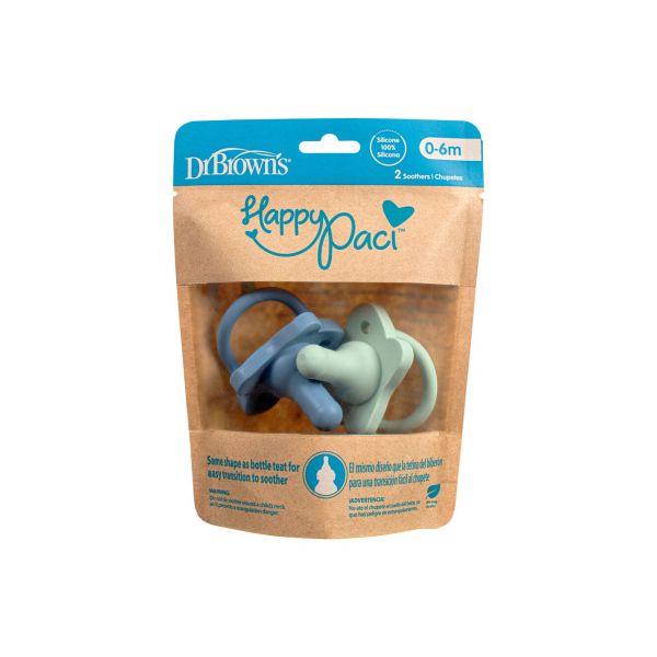 Dr. Brown's Fopspeen 0-6 mnd Siliconen HappyPaci Blauw & Groen
Dr. Brown's Fopspeen 0-6 mnd Siliconen HappyPaci Blauw & Groen