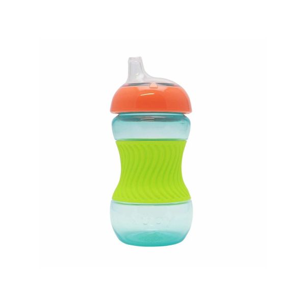 Nuby Beker Mini Easy Grip Met Silicone Huls Green 180ml 4mnd+ Nuby Beker Mini Easy Grip Met Silicone Huls Green 180ml 4mnd+