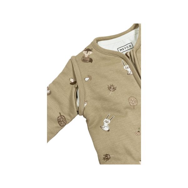 Meyco Slaapzak 4-Seizoenen Forest Animals Sand One Size 
