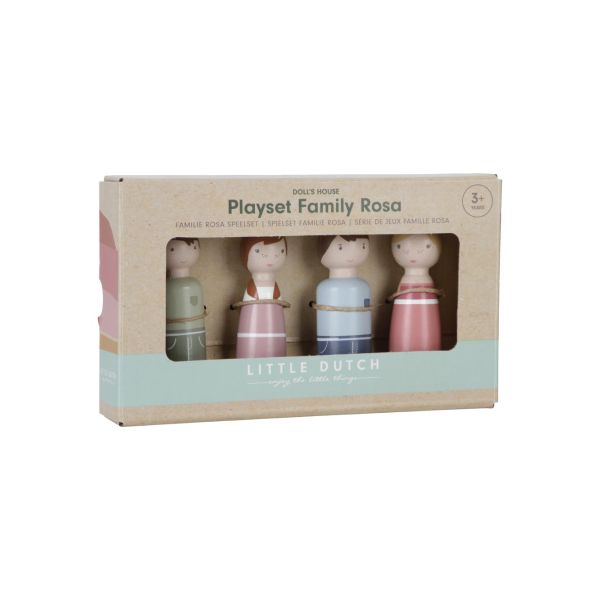 Little Dutch Aanvulset Poppenhuis - Familie Rosa FSC Little Dutch Aanvulset Poppenhuis - Familie Rosa FSC
