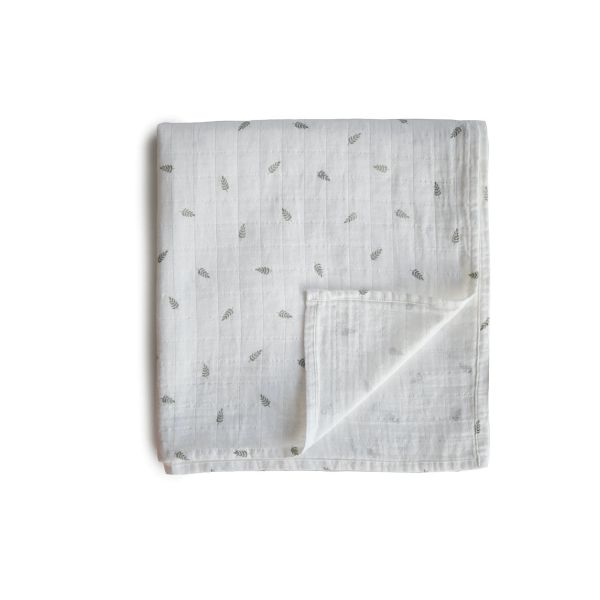Mushie Swaddle Leaves 120 x 120 cm Mushie Swaddle Leaves 120 x 120 cm