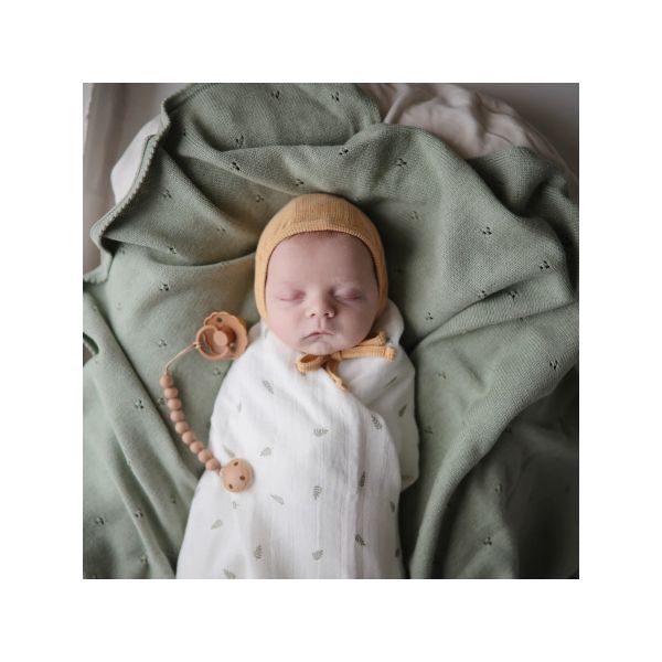 Mushie Swaddle Leaves 120 x 120 cm Mushie Swaddle Leaves 120 x 120 cm