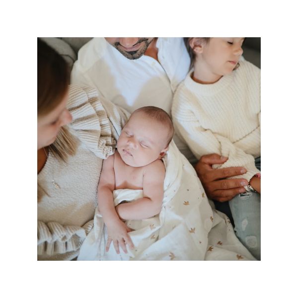 Mushie Swaddle Sparrow 120 x 120 cm Mushie Swaddle Sparrow 120 x 120 cm