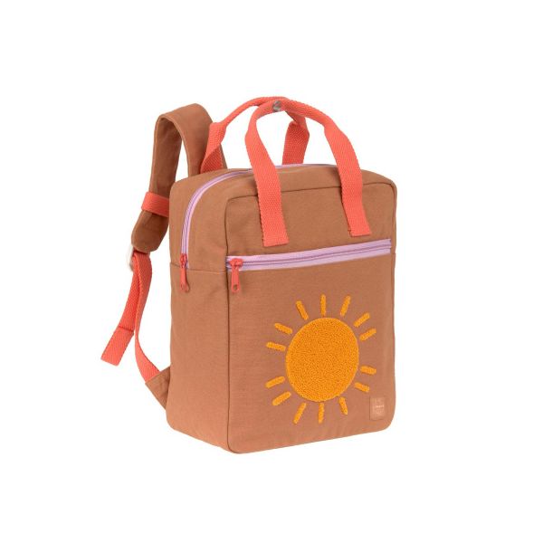 Lässig Little One & Me Small Backpack Square - GOTS - Caramel