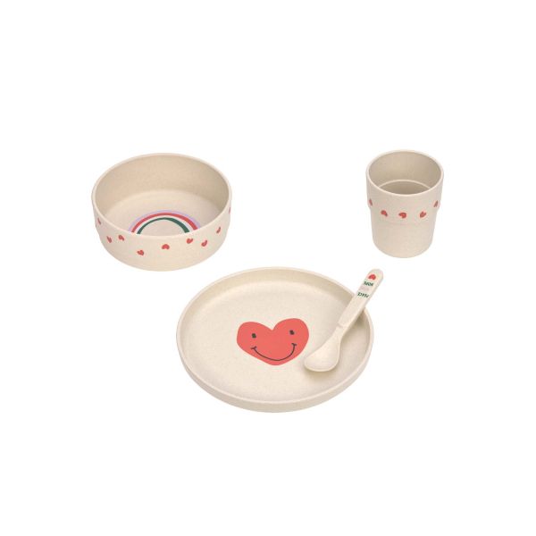 Lässig Happy Rascals Heart Eetset - Lavender Lässig Happy Rascals Heart Eetset - Lavender