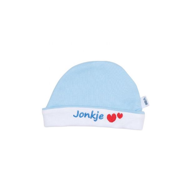 VIB Muts Rond Jonkje Blauw-Wit 0-3mnd VIB Muts Rond Jonkje Blauw-Wit 0-3mnd