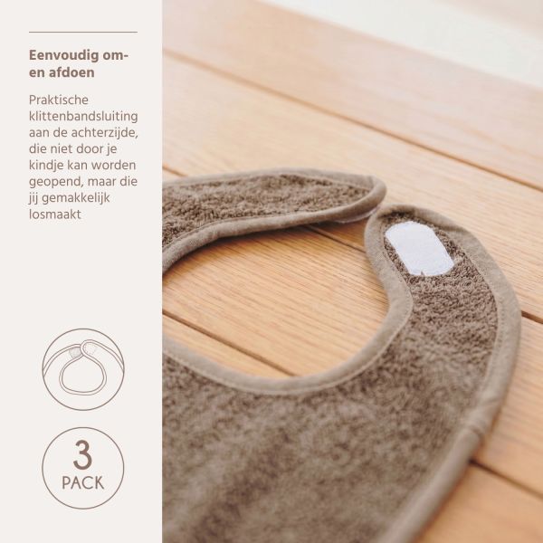 Meyco Slab - Badstof - Natural/Soft Sand/Taupe - 3-pack