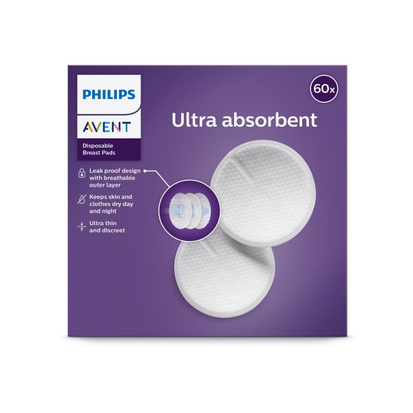 Philips Avent Borstkompressen Wegwerp (60 stuks) SCF254/61 Philips Avent Borstkompressen Wegwerp (60 stuks) SCF254/61