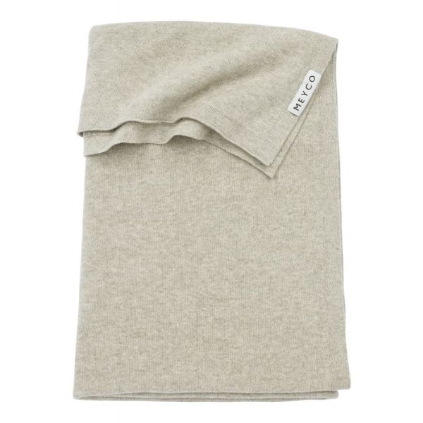 Meyco Wiegdeken Knit Basic Sand Melange 75x100cm