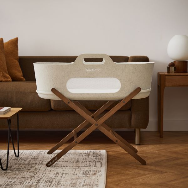Snuz SnüzBaskit Moses Basket + Stand Set - Barley/Walnut Snuz SnüzBaskit Moses Basket + Stand Set - Barley/Walnut