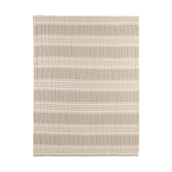 Meyco Deken Pre Washed Hydrofiel Jacquard Stripe Sand 75x100 cm Meyco Deken Pre Washed Hydrofiel Jacquard Stripe Sand 75x100 cm