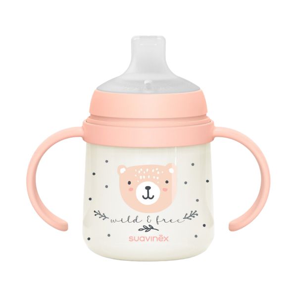 Suavinex Wild & Free Beker Met Handvaten - 150ml - 6Mnd+ - Roze Suavinex Wild & Free Beker Met Handvaten - 150ml - 6Mnd+ - Roze