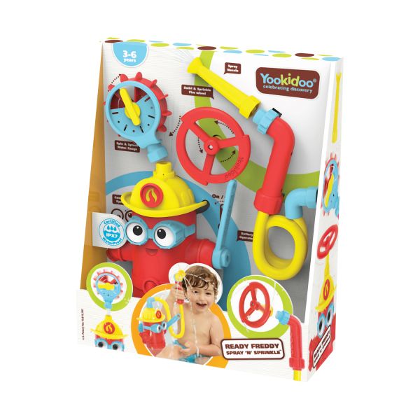Yookidoo Ready Freddy Spray Sprinkle Brandweerpomp Yookidoo Ready Freddy Spray Sprinkle Brandweerpomp