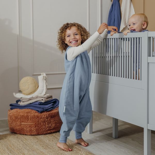 Meyco Slaapzak Jumper Gevoerd Pre-Washed - 104 cm - Hydrofiel - Jeans Blue Meyco Slaapzak Jumper Gevoerd Pre-Washed - 104 cm - Hydrofiel - Jeans Blue