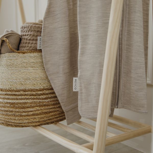 Meyco Baby Slaapzak met Vaste Mouw - Studio - Merinowol - Sand Melange - 60 cm Meyco Baby Slaapzak met Vaste Mouw - Studio - Merinowol - Sand Melange - 60 cm