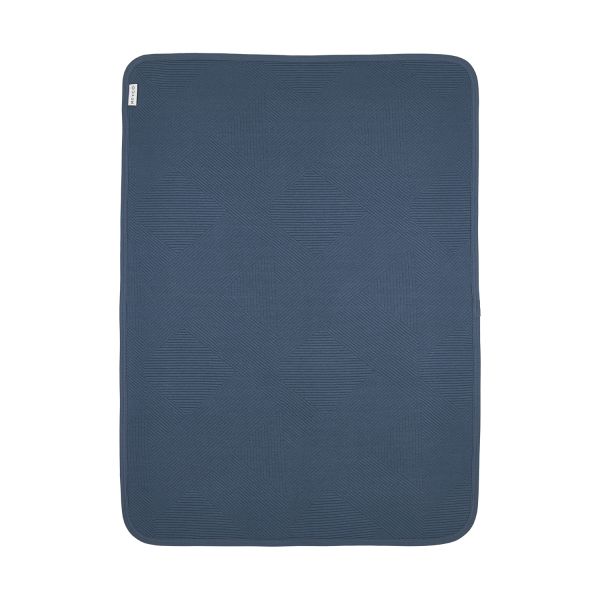 Meyco Pure Deken Gebreid - 75 x 100 cm - Jacquard - Indigo Meyco Pure Deken Gebreid - 75 x 100 cm - Jacquard - Indigo