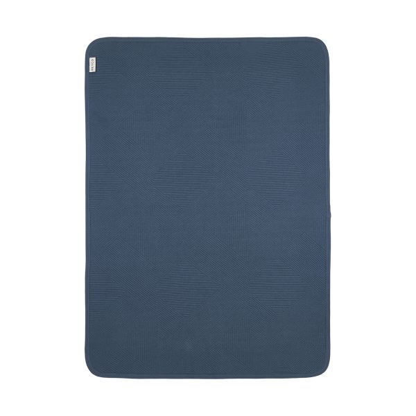 Meyco Gebreide Jacquard Flannel Deken – 75x100 cm – Pure Indigo Meyco Gebreide Jacquard Flannel Deken – 75x100 cm – Pure Indigo