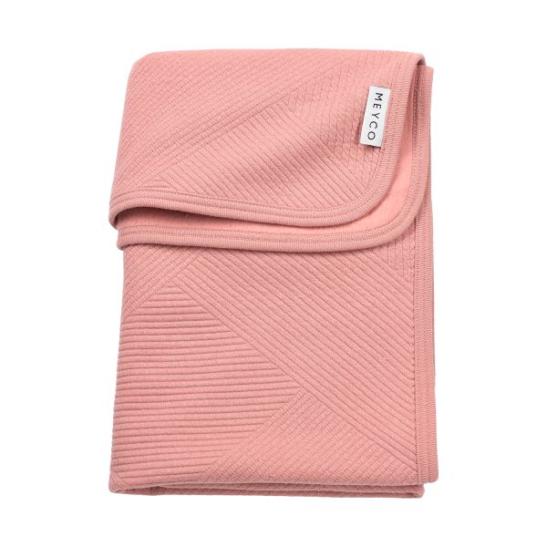 Meyco Gebreide Jacquard Flannel Deken – 100x150 cm – Pure Rose Meyco Gebreide Jacquard Flannel Deken – 100x150 cm – Pure Rose