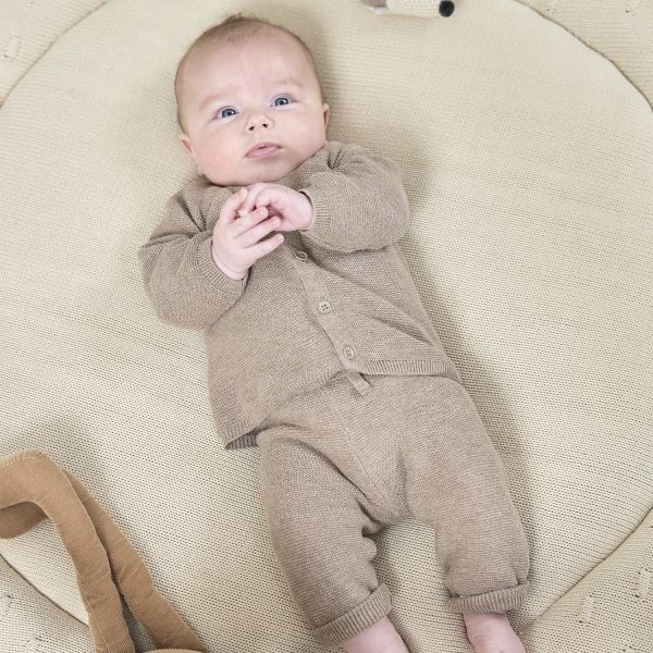 Meyco Baby Knots Boxkleed Rond - ⌀95cm - Soft Sand Meyco Baby Knots Boxkleed Rond - ⌀95cm - Soft Sand