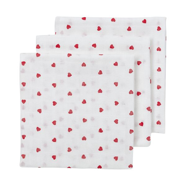 Meyco Baby Multidoek Hydrofiel Sweet Heart Red 70 x 70 cm 3-Pack Meyco Baby Multidoek Hydrofiel Sweet Heart Red 70 x 70 cm 3-Pack