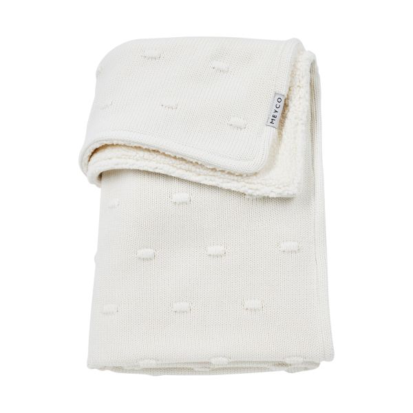 Meyco Baby Wiegdeken Teddy Knots Offwhite 75 x 100 cm