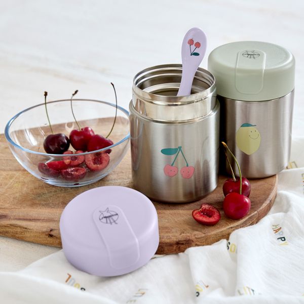 Lässig Food Jar RVS - Happy Fruits - Lemon
