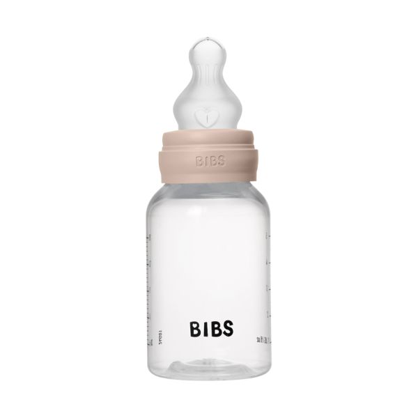 BIBS Fles - Slow Flow - 150 ml - Silicone - Blush - Ronde Speen