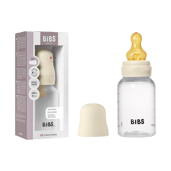 Bibs Fles - Slow Flow - 150 ml - Latex - Ivory Bibs Fles - Slow Flow - 150 ml - Latex - Ivory