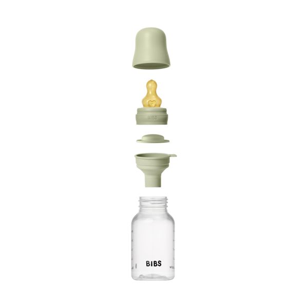 BIBS Fles - Slow Flow - 150 ml - Latex - Sage - Ronde Speen