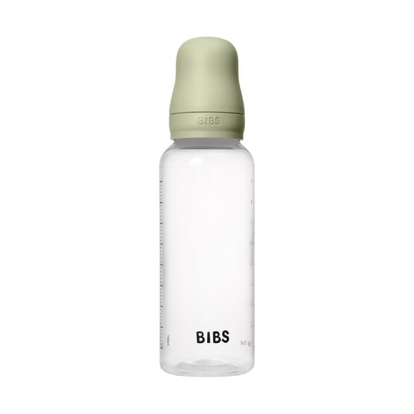 BIBS Fles - Medium Flow - 270 ml - Silicone - Sage - Ronde speen