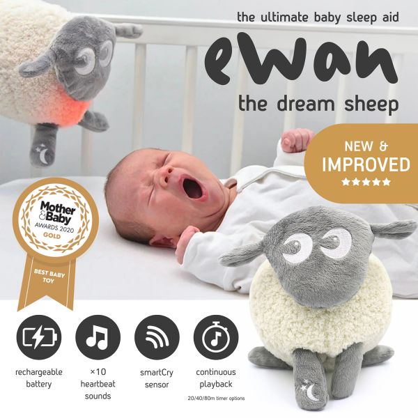 Sweet Dreamers Slaapknuffel Deluxe - Ewan - Grijs Sweet Dreamers Slaapknuffel Deluxe - Ewan - Grijs