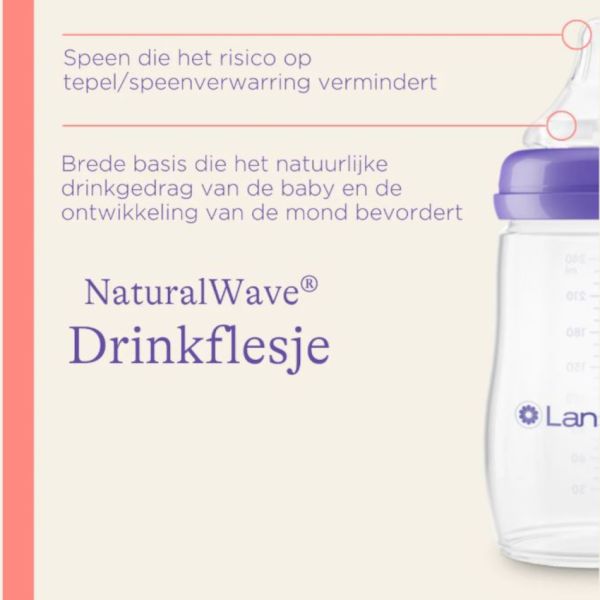Lansinoh Fles Met Natural Wave Speen 160 ml (S)