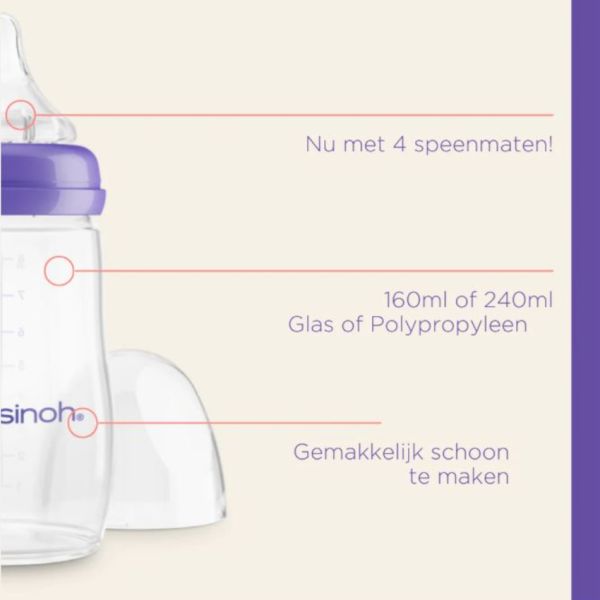 Lansinoh Fles Met Natural Wave Speen 160 ml (S)