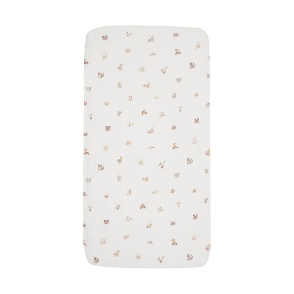 Jollein Hoeslaken Jersey 40/50x80/90cm - Animal Friends Jollein Hoeslaken Jersey 40/50x80/90cm - Animal Friends