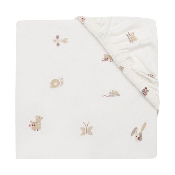 Jollein Hoeslaken Jersey 40/50x80/90cm - Animal Friends Jollein Hoeslaken Jersey 40/50x80/90cm - Animal Friends