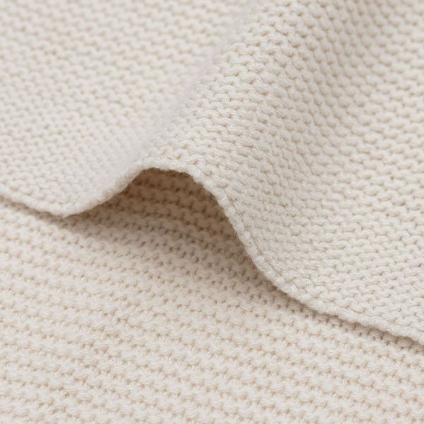 Jollein Deken Wieg - Basic Knit - 75 x 100 cm - Oatmeal Jollein Deken Wieg - Basic Knit - 75 x 100 cm - Oatmeal