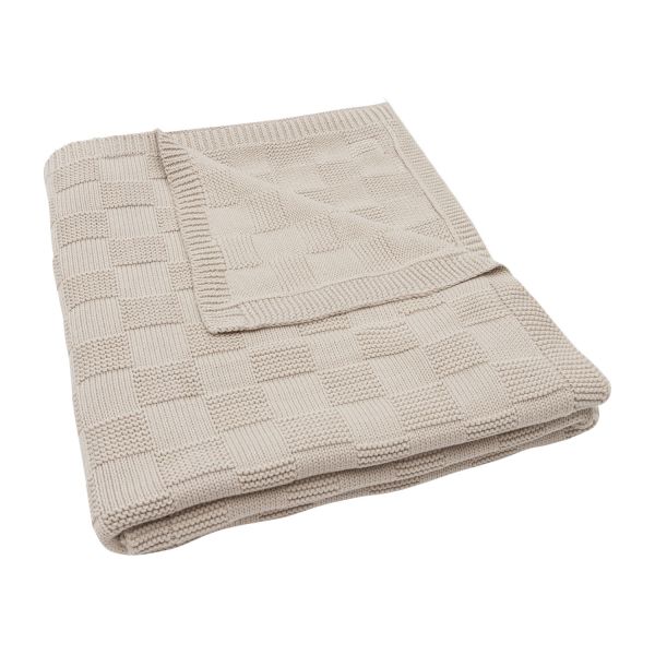 Jollein Deken Ledikant - Box Knit - 100 x 150 cm - Warm Sand