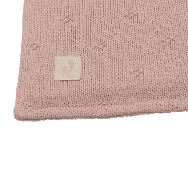 Jollein Cosy Knit Wiegdeken - 75x100cm - Wild Rose/Velvet Jollein Cosy Knit Wiegdeken - 75x100cm - Wild Rose/Velvet