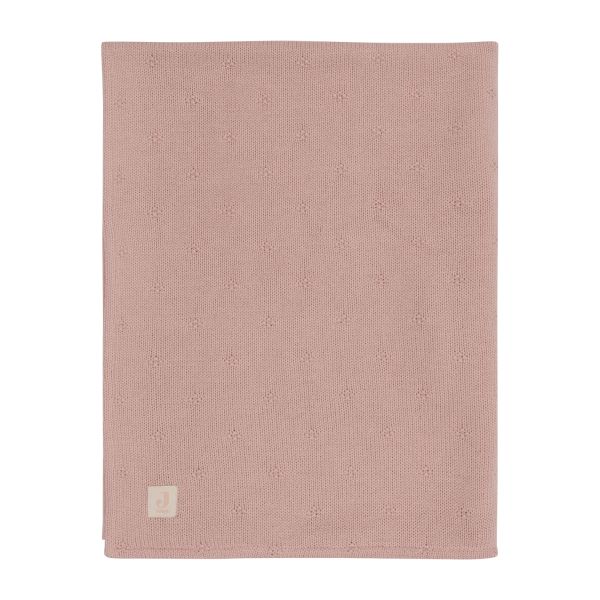 Jollein Cosy Knit Wiegdeken - 75x100cm - Wild Rose/Velvet Jollein Cosy Knit Wiegdeken - 75x100cm - Wild Rose/Velvet