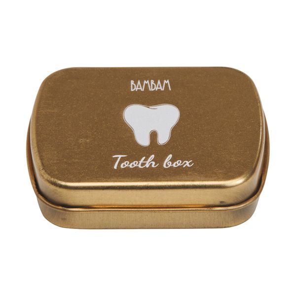 BamBam Tandendoosje Goud 6 cm BamBam Tandendoosje Goud 6 cm